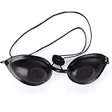 Silikon Augenmaske Schutzbrille, UV Schutz Infrarot Eye Cover, Weich Hautfreundlich, Für Solarium Rotlichtlampe Schönheitsbehandlung, Ergonomisch Verstellbar, Schlaf Augenklappe
