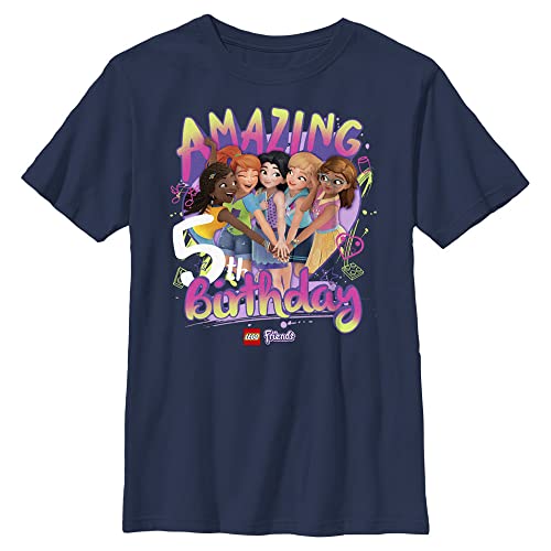 Fifth Sun Kids' Lego Friends Bday Five Boys Short Sleeve Tee Shirt