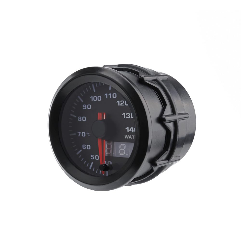 Adjustable 7 Color 2'' 52mm LED Water Temp Gauge 40~140℃ Water Temperature Car Gauge Meter for 12V Auto Gasoline Car Vehicles
