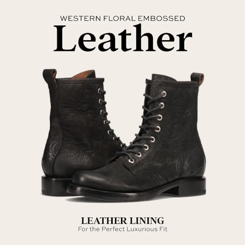 Image of Frye Veronica Women's Combat Boots Crafted from Hand-Burnished Vintage Italian Leather with Genuine Stitch-Down Welt Construction and Leather Lining - 6 inch Shaft Height