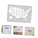 DOITOOL Design Decorating Template USA Map Stencil for Painting Reusable Wall Art Tool for Decor for Craft Projects and Events