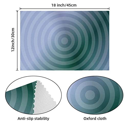 Set de table cercles concentriques lot de 6, tapis de table PVC 30x45cm - 5