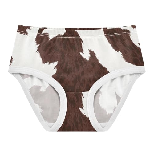 Brown White Cowhide Girl Panties Cute Toddler Girls Underwear Cotton Cartoon Undies Kids Briefs 2t
