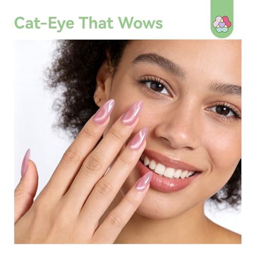 Image of SAVILAND Ultra Strong Cateye Nail Magnet: Double Headed Cat Eye Magnet with Magnetic Beads for Instant Jelly Cat Eye Effect Salon Level Designs Neodymium Core Magnet Portable Travel Use
