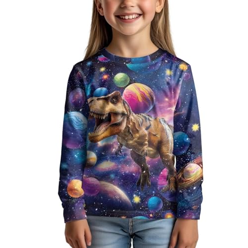 Image of Uourmeti Long Sleeve Tops for Boys Graphic T Shirts Teen Girls Active Pullover Tees