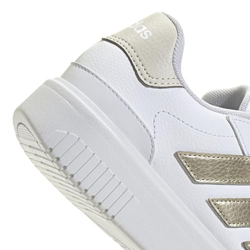 Adidas Courtblock Shoes, Scarpe Da Ginnastica Donna, Cloud White Silver Metallic Grey Two, 37 1/3 Eu - 4