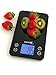 smartLAB kitchen W báscula de la cocina con Bluetooth | balanza digital de cocina de vidrio | balance de alimentos en negro con la transmisión de datos
