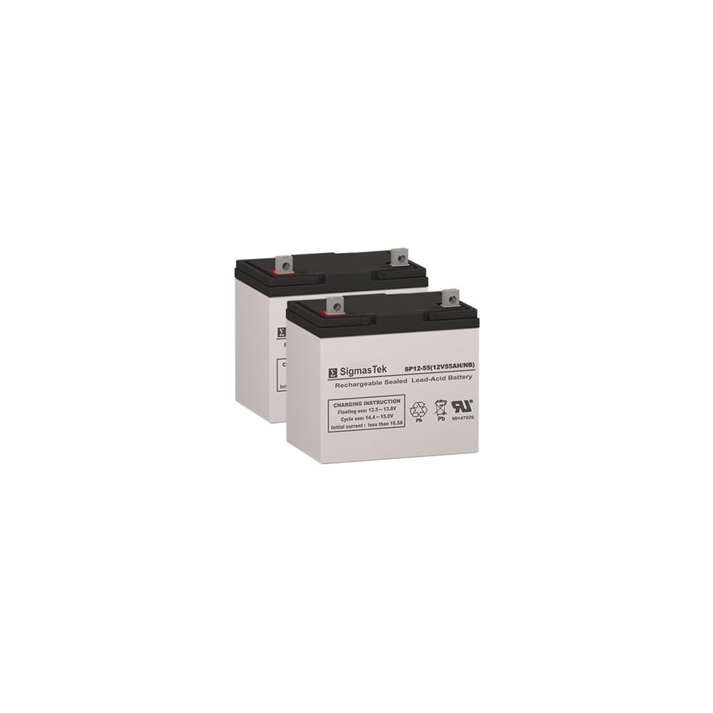 SigmasTek Replacement Battery Set For Razor ESpark Electric Scooter - 2 Pack 12V 5.5AH SLA AGM