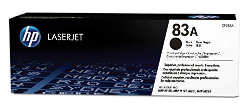 HP CF283A|83A Cartouche toner, 1.500 Feuilles ISO/IEC 19752 pour LaserJet Pro MFP M 120 Series/201 dw/n/225 dn/dw/226 dn/dw