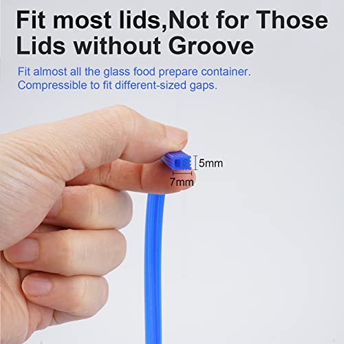 Replacement Gaskets for Lids of Glass Meal Prep Containers, Universal Silicone Sealing Ring for Glass Food Container Seal Replacement Part