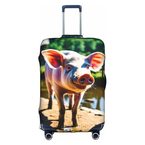 Housse de bagage cochon blanc pour valise de voyage de 45 à 81 cm
