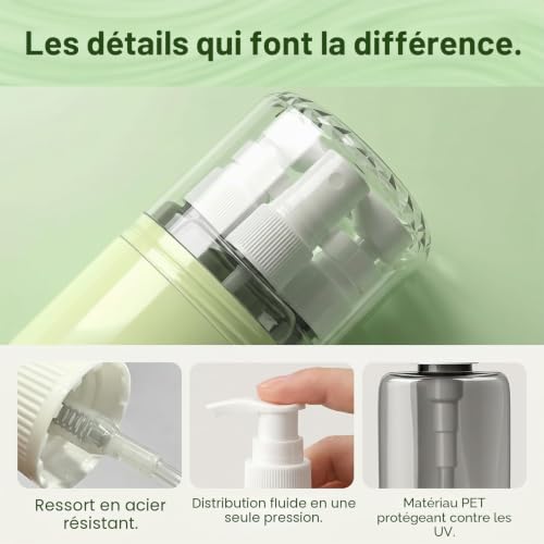 GZXUEHU Flacon Voyage 4 en 1 Rechargeable, de 50 ml – vue 7