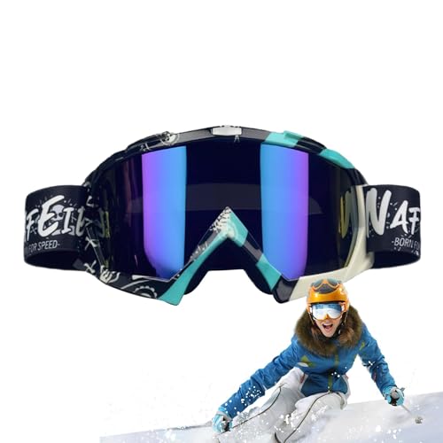 Pcingsia Gafas de esquí para hombres y mujeres, gafas de nieve que absorben los rayos UV, gafas de esquí, resistentes al viento, gafas de snowboard para un ajuste cómodo