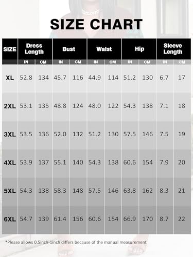 Image of Plus Size Maxi Dress for Women Short Sleeve V Neck Casual Loose Sundress with Pockets
