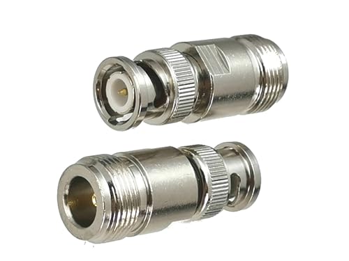 Conector N hembra a BNC macho con conversión RF recta y señal estable, 10 uds. 2