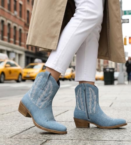 Image of GLOBALWIN Cowboy Boots For Women Short Ankle Boots