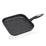 Zyliss Ultimate Ceramic Non-Stick Griddle Pan, 26cm Grill Pan, PFAS Free, Made from Fast Heating Forged Aluminium, Induction Hob Compatible, Dishwasher Safe