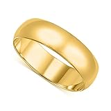 DIMAYA FINE JEWELRY Genuine Solid 14k Yellow or White Gold 7mm Standard-fit Polished...