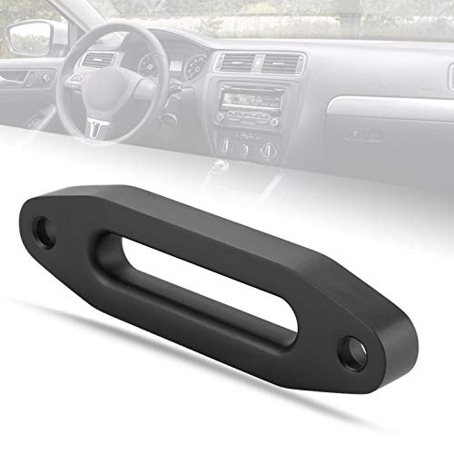 hawse fairlead Yctze pour hawse fairlead 6 Guide-câble en aluminium noir d'écubier de 6 pouces pour le VTT de câble de corde de treuil synthétique pour guide de treuil guide cable treu
