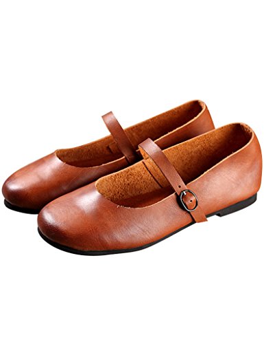Zapatos de cuero Mary Janes estilo retro: calzado artesanal para mujer 2