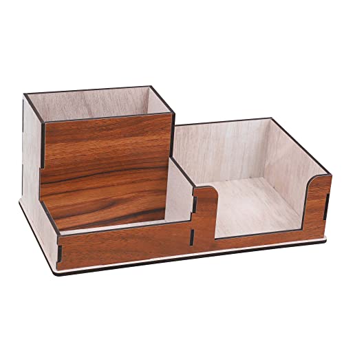 Image of Deskart Kitchen Cutlery Holder | Spoon, Fork, Knife, Napkin Tissue And Salt Pepper Organizer Stand For Home & Kitchen, Resturant, Cafe Dining Table Wooden MDF Dining Table Organizer (Modern)