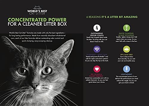 Worlds Best Cat Litter 28lb ,Multiple Cat Unscented, 12.7 kg (Pack of 1)