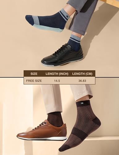 Image of Symbol Premium Men's Cotton Sports Socks Unisex | High Ankle Length | Odour-Free & Anti-bacterial | Cushioned Base | Available in Combo Packs