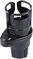 Suporte multifuncional 2 em 1, suporte para copo de carro, adaptador expansor, extensor de montagem com base ajustável giratória de 360° até 15 cm