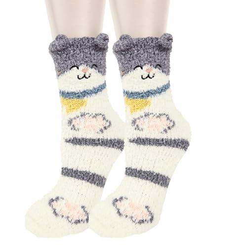Image of Benefeet Sox Cute Fuzzy Socks for Women Girls - Fluffy Cozy Warm Winter Funny Animal Slipper Plush Sleeping Socks