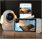 ieGeek 2.5K Baby Monitor with RGB Light, 4000mah Battery, 5.5" Wireless Display, Upgrade AI Face Cover/Prone Sleep Detection, 2.4G/5G WiFi Moniteur Bébé, 360° PTZ, Temp&Humidity, Smart Baby Camera