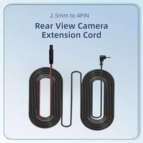 Image of 2.5mm to 4 pin Backup Camera Cable (32ft /9.5M Extension Cord for Rear View Camera Plug and Play 4 PIn Vehicle Backup Camera Video Cable