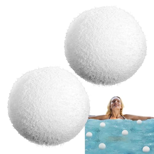 jamgeery Esponja de Espuma para,Absorbedor de Espuma de Esponja para - Bolas de Esponja Reutilizables para inmersión - Bolas de escoria de Aceite de Filtro de bañera de Hielo Reutilizables, 2