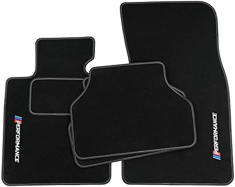 PERFORMANCE Personalizowane welurowe dywaniki podłogowe do BMW Seria 5 F10 2010-2013 - Spersonalizowane, Matowe, Biały - utrzymuj swój samochód w czystości i komforcie dzięki naszym dywanikom podłogow