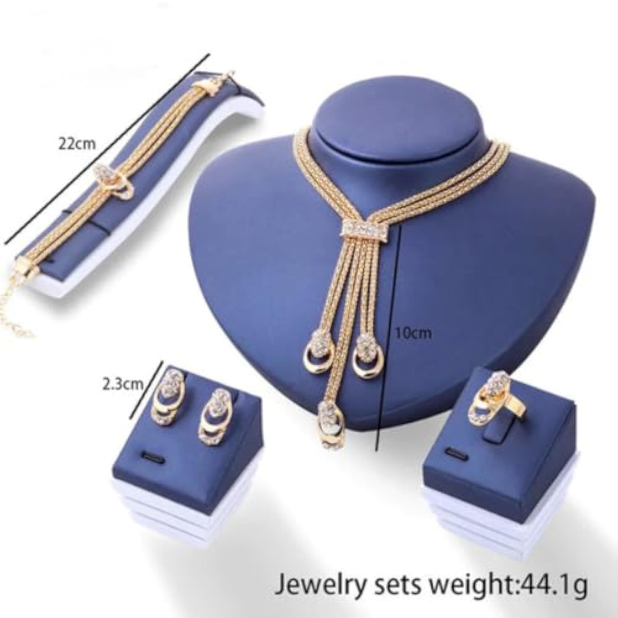Luxury Gold-Plated Chain Design Statement Jewellery Set