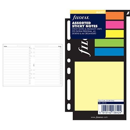 Filofax A5 To Do with Filofax Personal Large Sticky Notes - Assorted