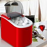 ★ Gran capacidad: nuestra máquina de hielo para escritorio es muy compacta, ahorra espacio y puede almacenar 0.7 kg de hielo.