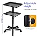 Salon Tray on Wheels-Metal Tattoo Tray Rolling Trolley,Salon Service Rolling Tray with Adjustable Height,Used for Clinic Tool Tray Color Tray, Beauty Spa Tray, Dentist Tray (Black)