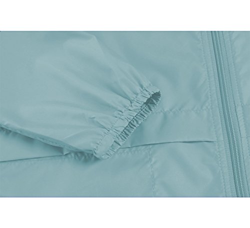 Hount Women's Lightweight Hooded Raincoat Waterproof Packable Active Outdoor Rain Jacket (L, Light Green) #TOP5