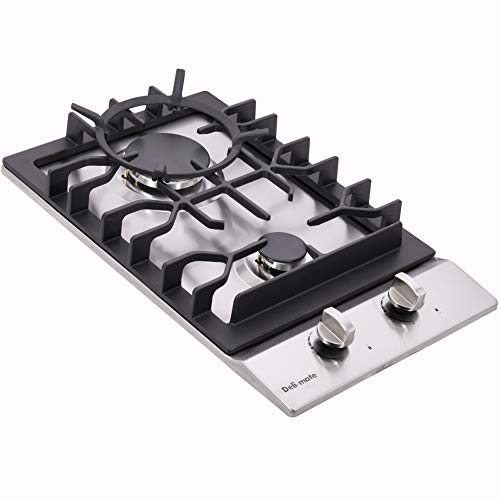 12" Gas Cooktop Dual Fuel 2 Sealed Burners Stainless Steel Drop-In Gas Stove Dm223-Sa01Bz Gas Hob #TOP2