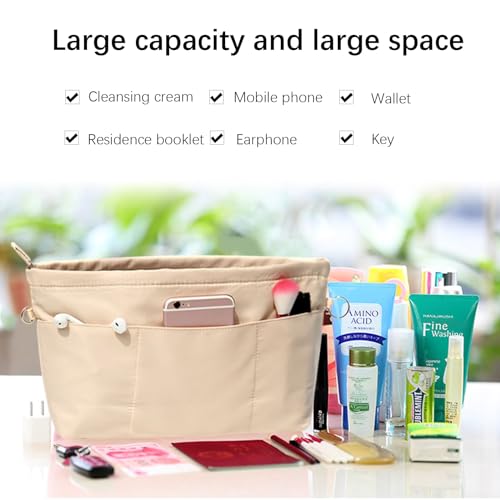 Lckaey Inserção organizadora de bolsa para Neverfull Gm mm graciosa inserção PM em movimento organiz