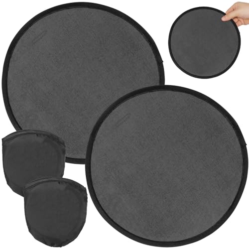 NUOBESTY Ventiladores 2 Piezas Plegables Portátiles de Mano Redondos de Plástico y Tela Fáciles de Guardar y Verano para Ideales para Disfraces y Sesiones de Fotos Disfraces Sesiones de