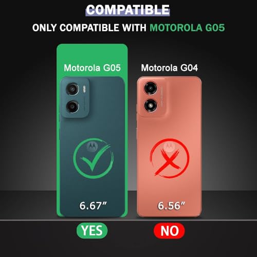 Image of COVERBLACK Case Macc-Safe Print Rubber Candy TPU Cloth in-Side | Full Protect Matte Finish Soft Back Cover Case Compatible for Motorola Moto G05 4G - Black