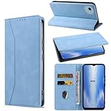 KWATUNG aquos wish4 用 ケース 手帳型 おしゃれ sh-52e ケース 手帳型 肌感レザー アクオスwish4用カバー 内蔵マグネット 耐衝撃 カード収納 スタンド機能 AQUOS wish4 手帳型 ケース 全面保護 AQUOS wish4 用 スマホケース SH-52E ケース ライトブルー