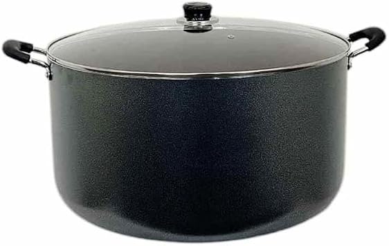 17-3/8" 44CM Non-Stick Coating Cooking Pot 40QT Sauce Pan With Lid Cookware