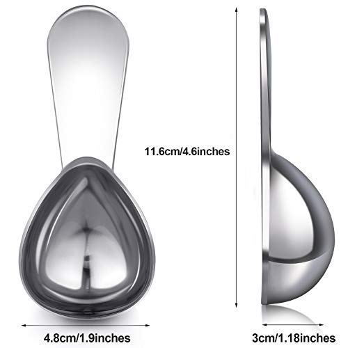 Cuillère à café en acier inoxydable argent de 30 ml au design compact durable - 3