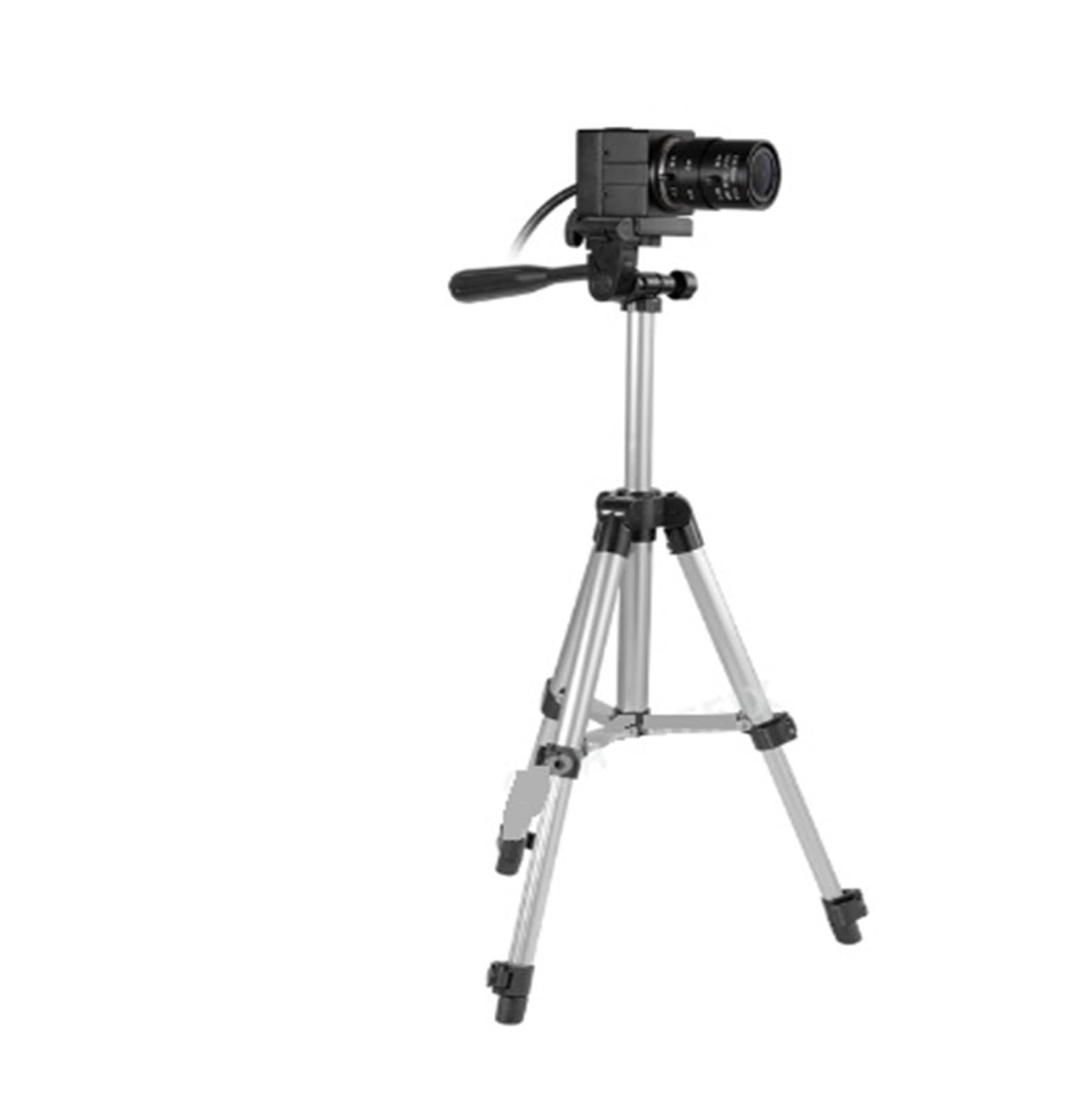 Kamera Mikroskopowa, HD 5MP 1080P USB CMOS 30fps szybka kamera internetowa PC przemysłowa 2.8-12mm obiektyw kamery CCTV IP ze stojakiem teleskopowym statyw(With White Tripod)
