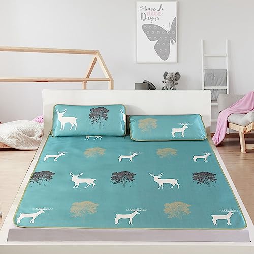 Qcwwy Tapis Rafraîchissant d'été 3D Tapis Rafraîchissant d'été Design Doux et Respirant pour Un Sommeil Réparateur Facile à Nettoyer et à Décorer Chambre avec Taie 'Oreiller Textiles de Maison