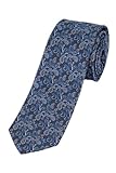 Soie pure JP 1880 Hommes Grandes tailles L-8XL Cravate en soie motif cachemire, extra-longue, largeur 7,5 cm bleu moyen 1Size 809027756-1