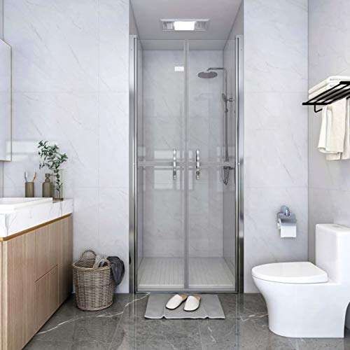 Tidyard Porte de Douche ESG Transparent 101x190 cm, Pare-Baignoire Paroi de Douche, Écran de Douche Fermeture de Baignoire Mur Panneau de Douche pour Salle de Bain