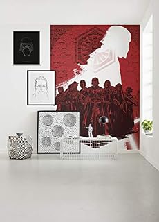 Komar Vlies Fototapete Star Wars Supreme Leader | Größe: 200 x 280 cm (Breite x Höhe), Bahnbreite 50 cm | Tapete, Wandbild, Dekoration, Wandbelag, Kinderzimmer, | DX4-076, rot, weiß